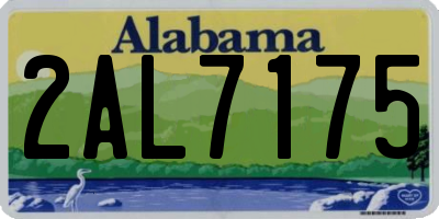 AL license plate 2AL7175