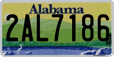AL license plate 2AL7186