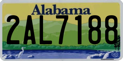 AL license plate 2AL7188
