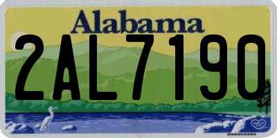 AL license plate 2AL7190