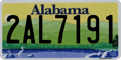 AL license plate 2AL7191