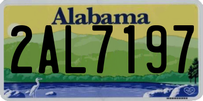 AL license plate 2AL7197