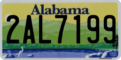 AL license plate 2AL7199