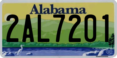 AL license plate 2AL7201