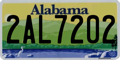 AL license plate 2AL7202