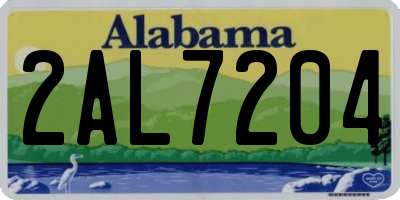 AL license plate 2AL7204