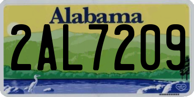 AL license plate 2AL7209