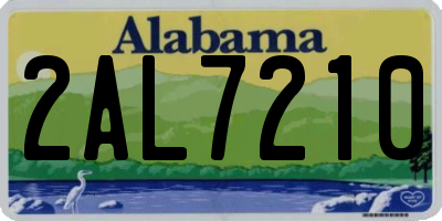 AL license plate 2AL7210