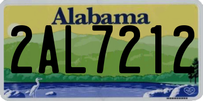 AL license plate 2AL7212