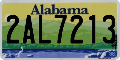 AL license plate 2AL7213