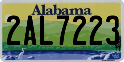 AL license plate 2AL7223