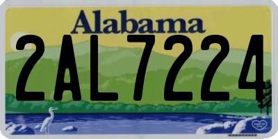 AL license plate 2AL7224