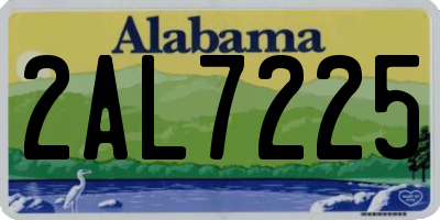 AL license plate 2AL7225