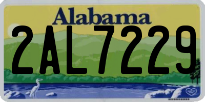 AL license plate 2AL7229