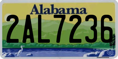 AL license plate 2AL7236