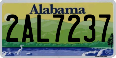AL license plate 2AL7237