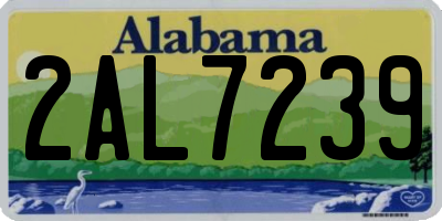 AL license plate 2AL7239