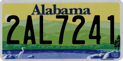 AL license plate 2AL7241