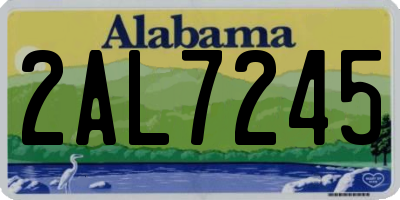 AL license plate 2AL7245