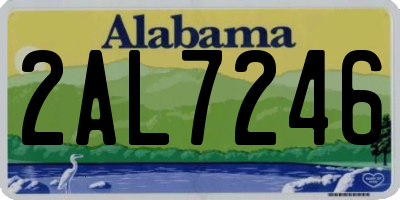 AL license plate 2AL7246