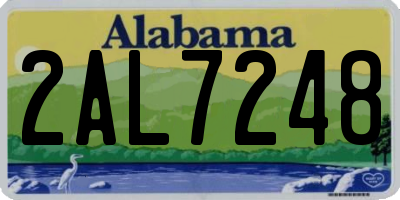 AL license plate 2AL7248