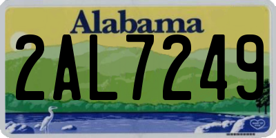 AL license plate 2AL7249