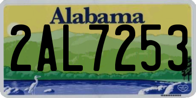 AL license plate 2AL7253