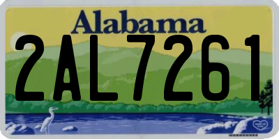 AL license plate 2AL7261