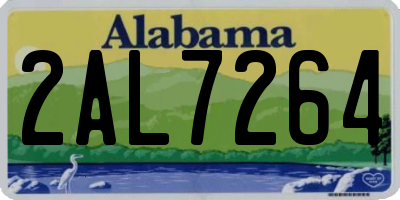 AL license plate 2AL7264