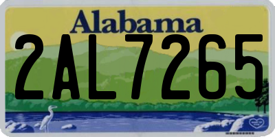 AL license plate 2AL7265