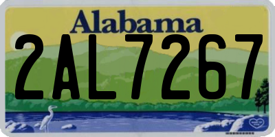 AL license plate 2AL7267