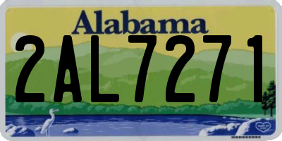 AL license plate 2AL7271