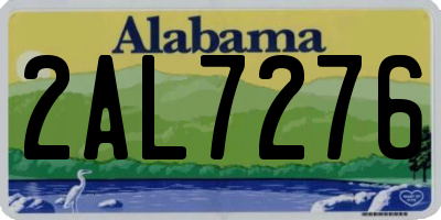 AL license plate 2AL7276