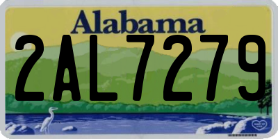 AL license plate 2AL7279