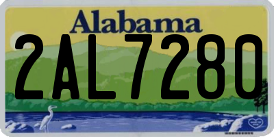 AL license plate 2AL7280