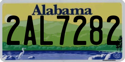 AL license plate 2AL7282