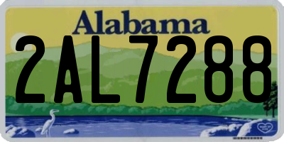 AL license plate 2AL7288