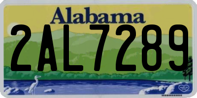 AL license plate 2AL7289