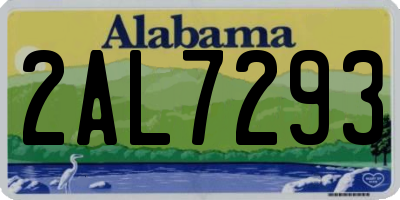 AL license plate 2AL7293