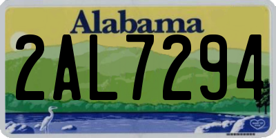 AL license plate 2AL7294