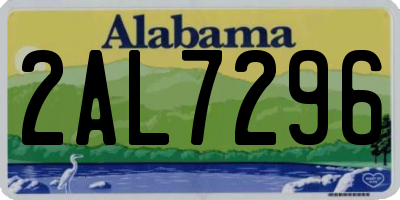 AL license plate 2AL7296