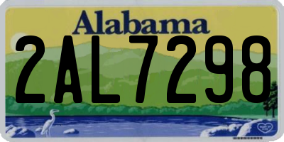 AL license plate 2AL7298