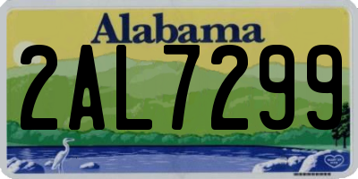 AL license plate 2AL7299