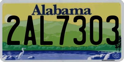 AL license plate 2AL7303