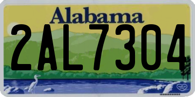 AL license plate 2AL7304