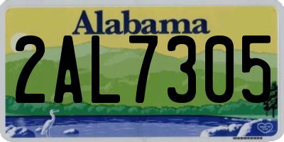 AL license plate 2AL7305