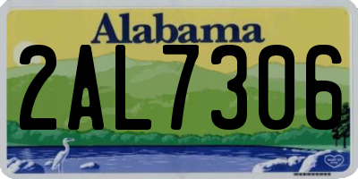 AL license plate 2AL7306