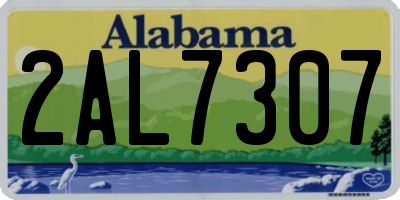 AL license plate 2AL7307