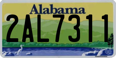 AL license plate 2AL7311