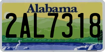 AL license plate 2AL7318